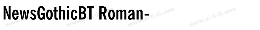 NewsGothicBT Roman字体转换